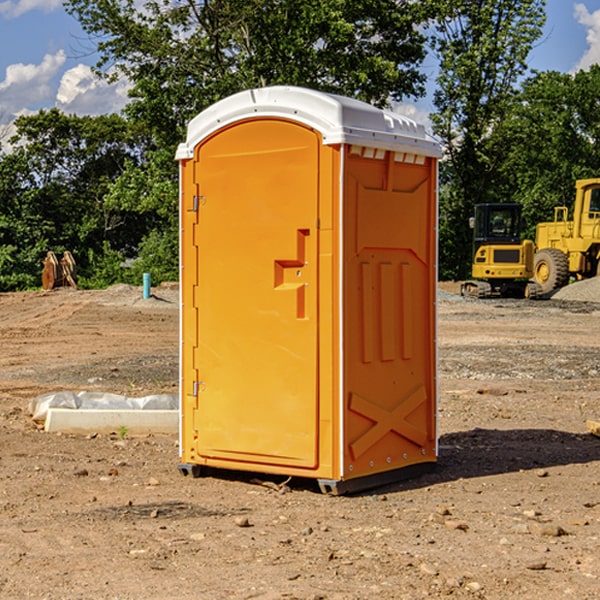 how often are the porta potties cleaned and serviced during a rental period in Downsville Maryland